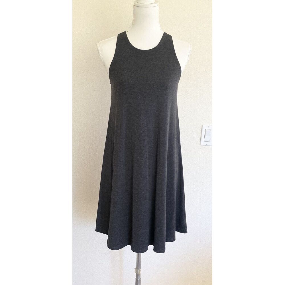 Free Fly Bamboo Flex Tank Swing Dress Gray Women's Small Sleeveless Soft Stretch